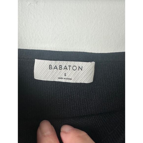 Babaton Aritzia Bustier Corset Top Sculpt Knit Womens Size S Black Crop A36 - Picture 3 of 7